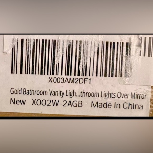 VANITY LIGHT DUAL CRYSTAL LIGHTS GOLD FINISH - Picture 6 of 9